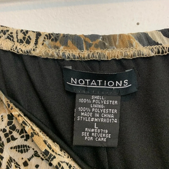 Notations Cheetah Animal Print Midi Skirt Large - Picture 4 of 6
